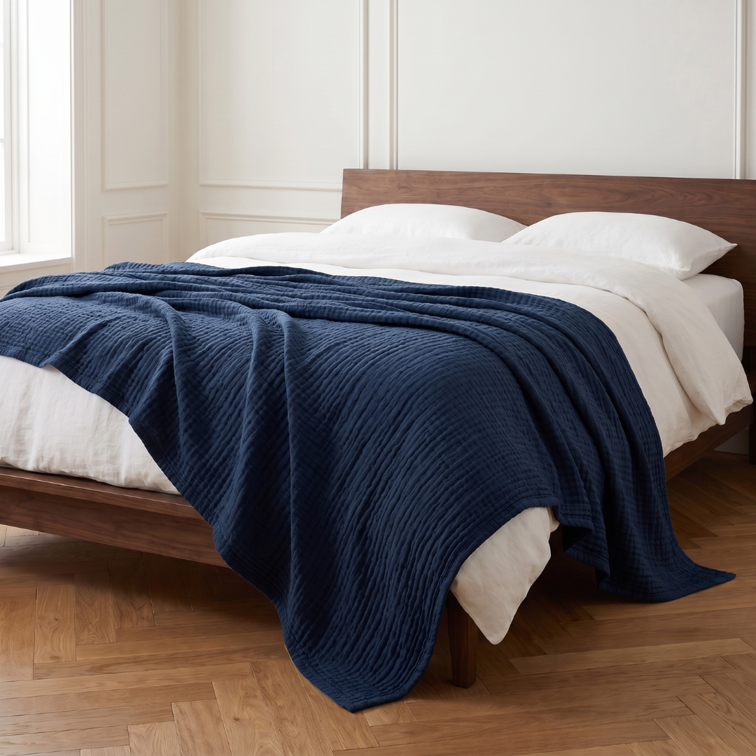 Cotton Muslin Blanket (1+1 Free)