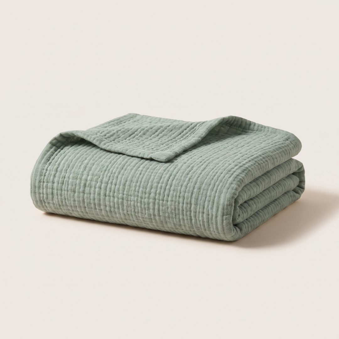 Cotton Muslin Blanket (1+1 Free)