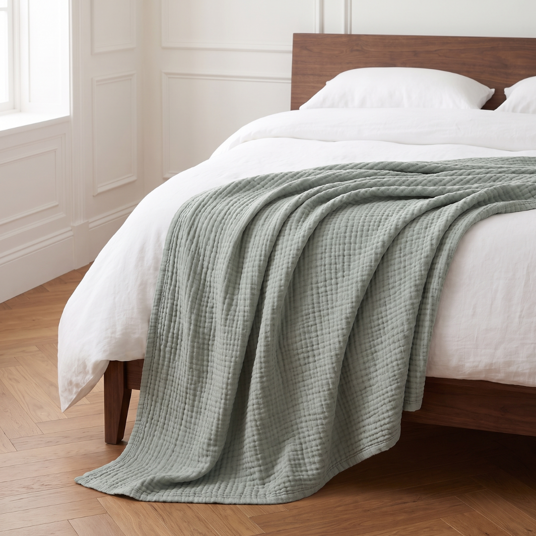 Cotton Muslin Blanket (1+1 Free)
