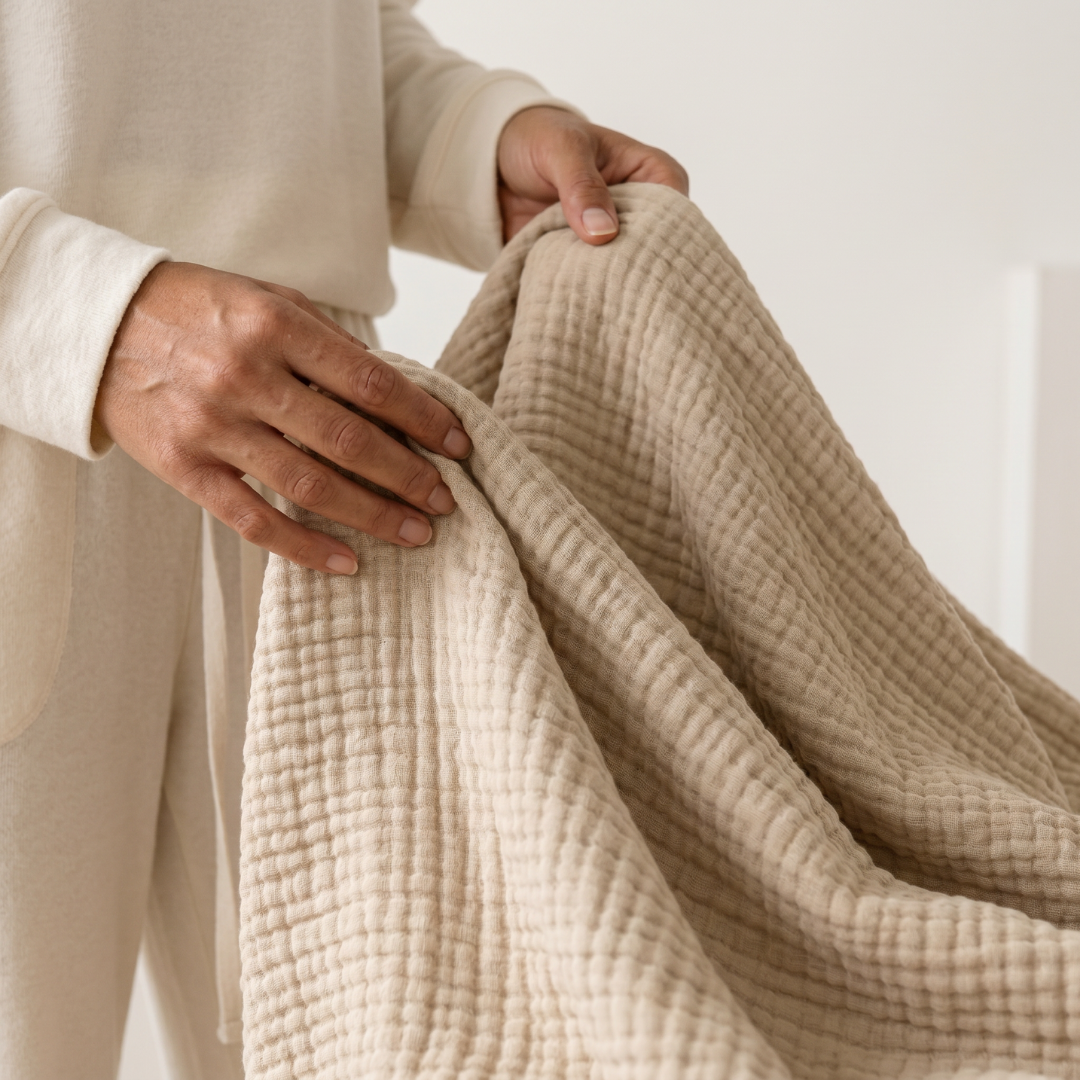 Cotton Muslin Blanket (1+1 Free)