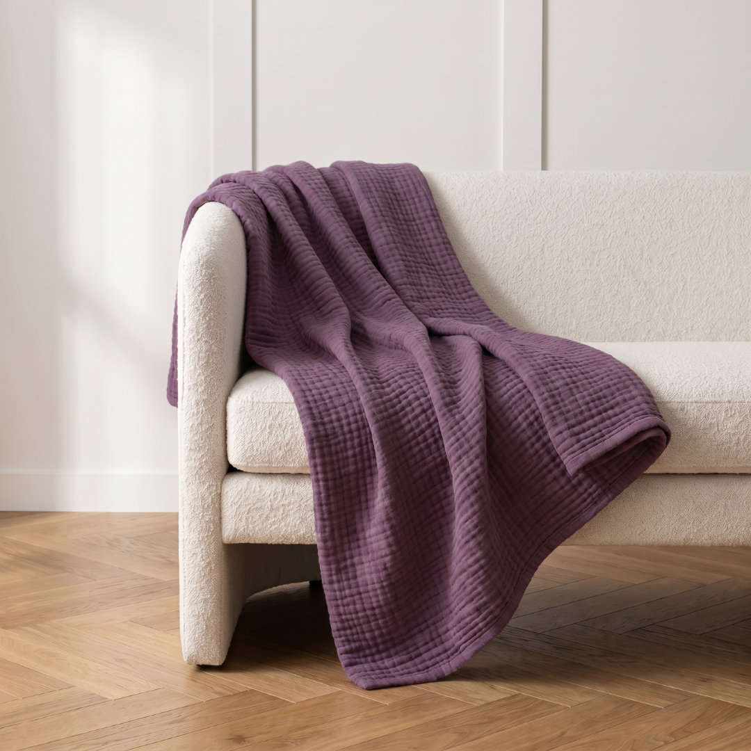 Cotton Muslin Blanket (1+1 Free)