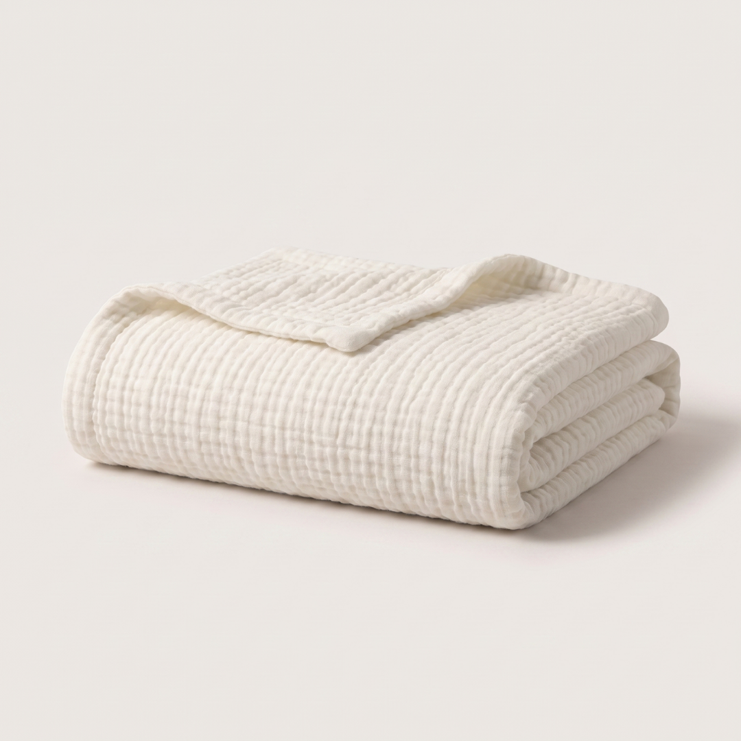 Cotton Muslin Blanket (1+1 Free)